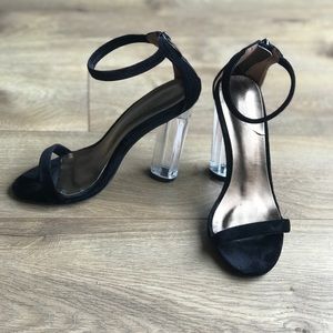 Urban Outfitters Velvet Strappy Heels